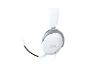 Weißes Gaming-Headset mit Mikrofon und grauen Akzenten.