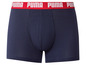 Blaue Puma Boxershorts mit rotem Bund.