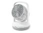 Weißer Philips Tischventilator mit kreisförmigem Gitter und Bedienfeld.