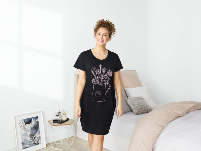 Gehe zu Vollbildansicht: esmara Damen Bigshirt, mit Rundhalsausschnitt und überschnittenen Schultern - Bild 6