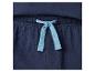 Marineblaue Pyjamahose mit hellblauen Kordeln.