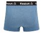 Blaue Reebok Boxershorts mit schwarzem Bund und weißem Logo