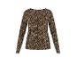 Damen Langarmshirt mit Leopardenmuster