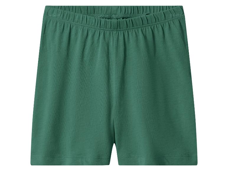 Grüne Baumwollshorts mit elastischem Bund.
