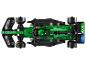 LEGO Aston Martin Aramco Cognizant Formel 1 Rennwagen, grün und schwarz, Draufsicht.