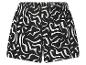 Schwarze Shorts mit weißem abstraktem Muster