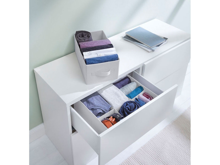 Gehe zu Vollbildansicht: LIVARNO home Aufbewahrungsboxen, mit Deckel / Schubladenaufbewahrung, 2 Stück - Bild 3