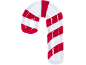 Rot-weiß gestreifter Zuckerstange.
