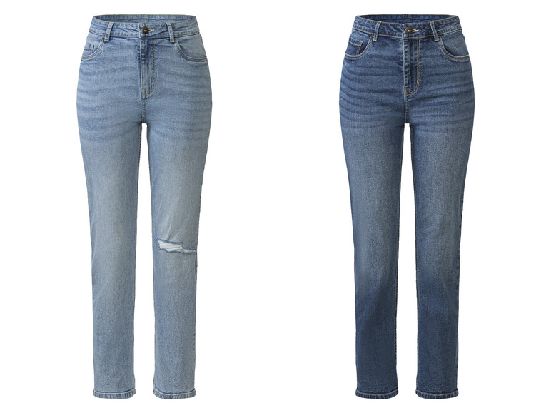 Gehe zu Vollbildansicht: esmara® Damen Jeans, Straight Fit, hoher Baumwollanteil - Bild 1
