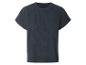 Kurzarm-T-Shirt, dunkelblau, gerippt.