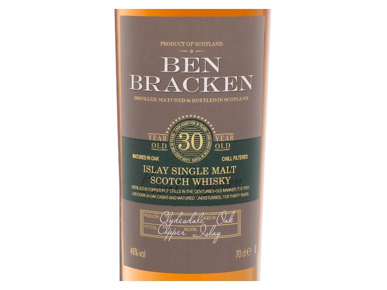 Ben Bracken 30 Jahre alter Islay Single Malt Scotch Whisky Flasche