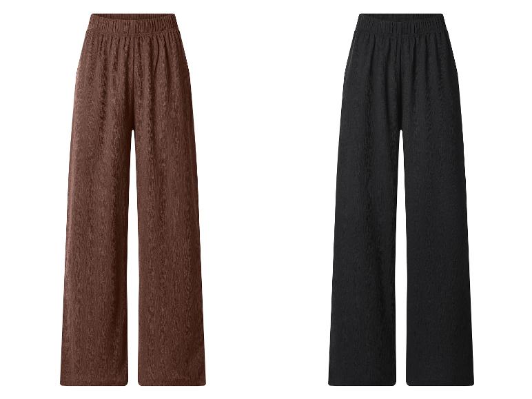 Zwei weite Hosen mit Gummizug in der Taille: braun und schwarz
