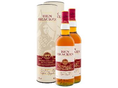 2 x 0,7-l-Flasche Whiskypaket Ben Bracken Speyside Single Malt Scotch Whisky 21 Jahre mit Geschenkbox 41,9% Vol