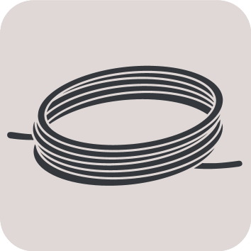 Spule aus Draht oder aufgewickeltem Kabel.