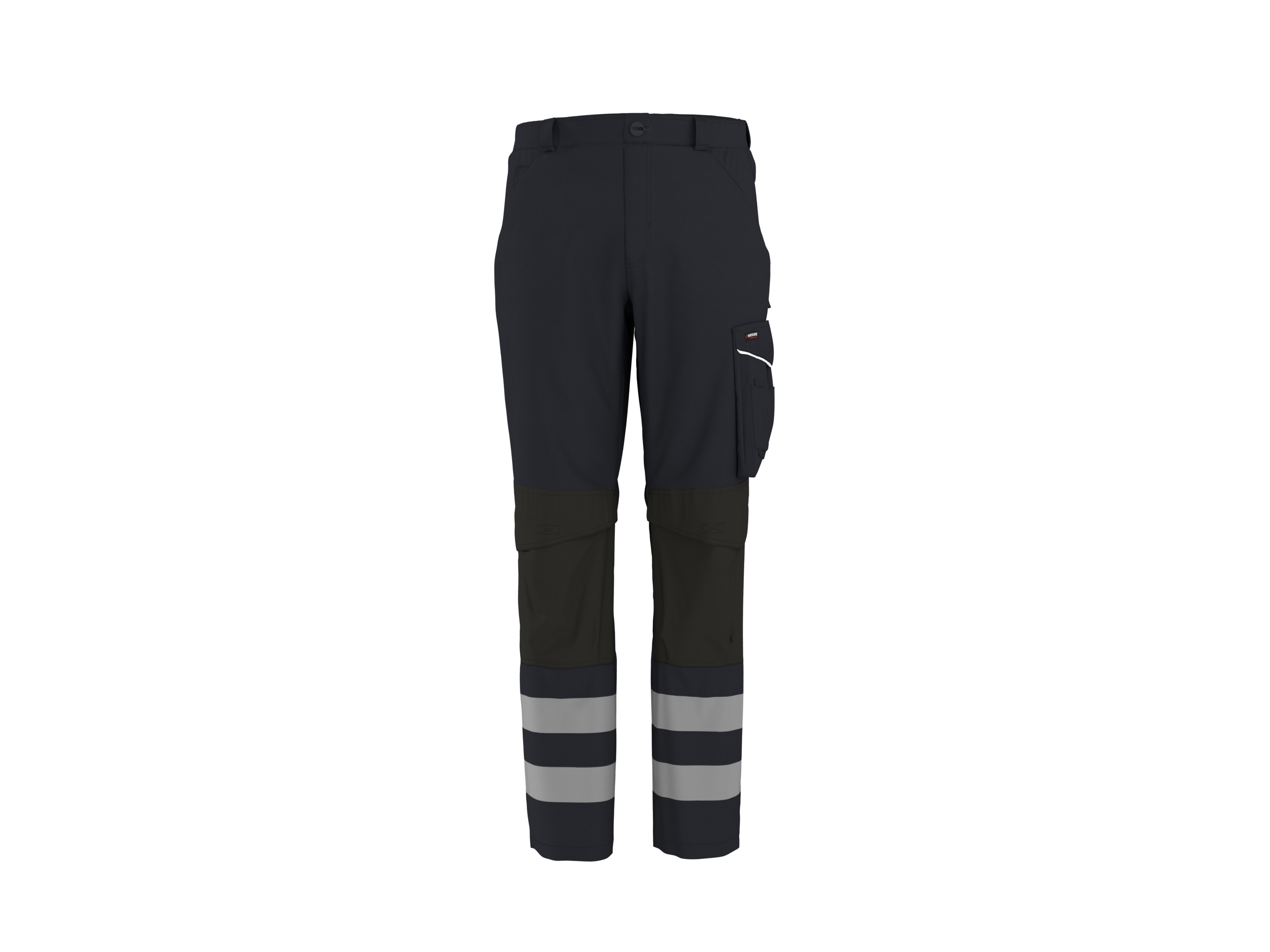 PARKSIDE PERFORMANCE® Herren Arbeitsbundhose Softshell, reflektierend (Schwarz, 46)