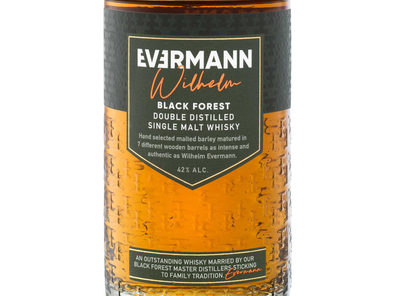 Evermann Wilhelm Malt Black Forest Whisky 42% Vol Single