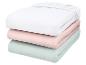 Stapel Spannbettlaken in Weiß, Rosa und Mint