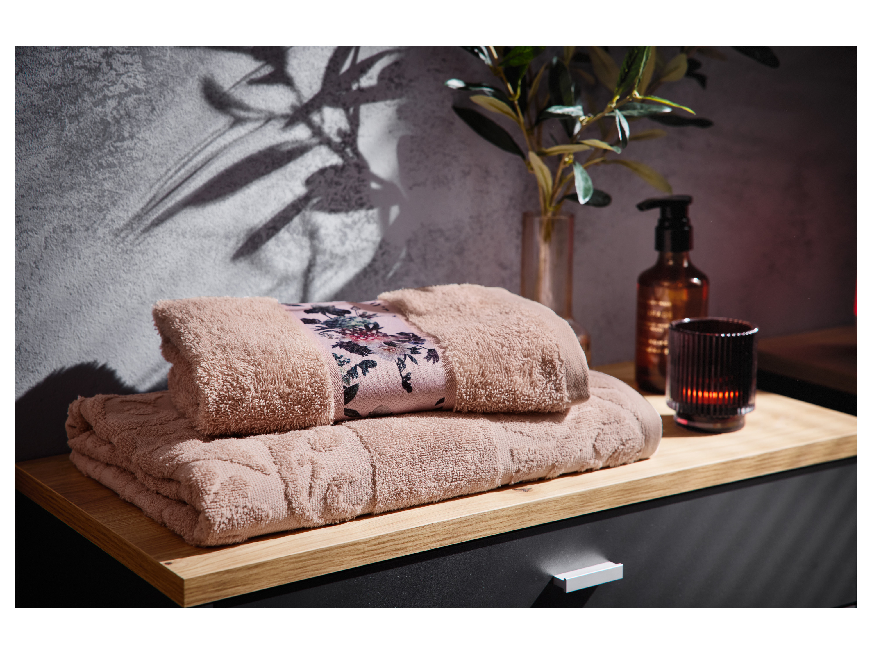 Thumbnail - LIVARNO® Frottier-Badetuch, 70 x 140 cm (Rosa)