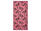 Ein rosa Teppich mit Flamingos