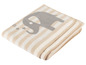 Beige Babydecke mit Elefanten- und Sternenmotiv