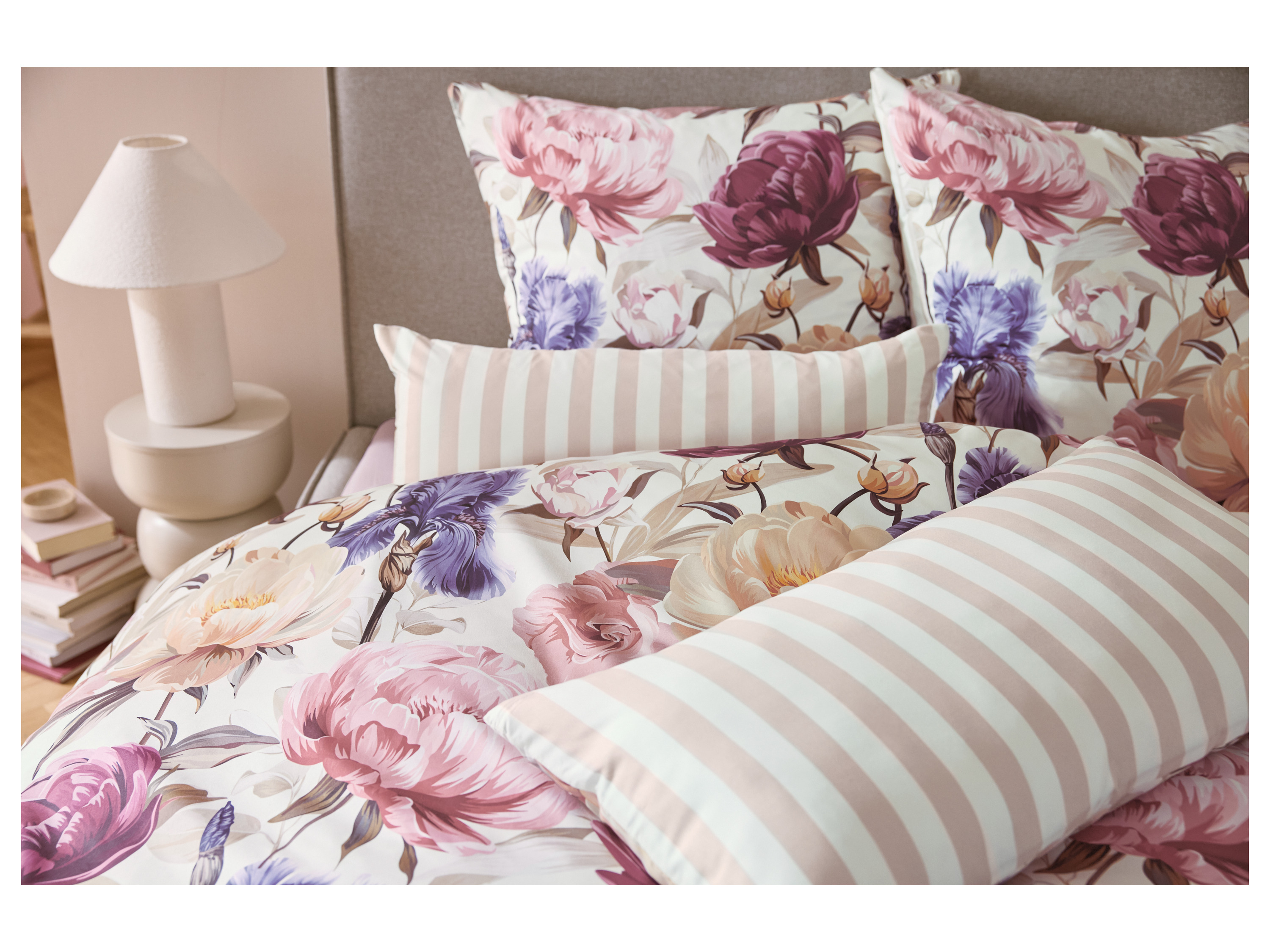LIVARNO® Mikrofaser-Satin-Wendebettwäsche, 135 x 200 cm (Weiß) – Bild 2 von 4