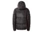 Schwarze Kapuzen-Steppjacke, Rückansicht