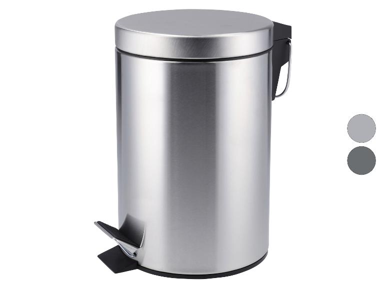 Edelstahl-Treteimer mit matter Oberfläche