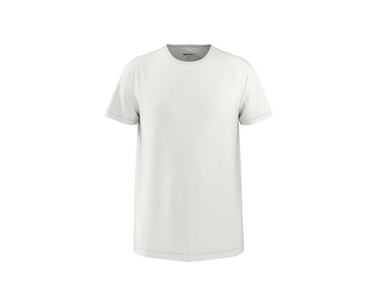 Weißes kurzärmeliges Herren-T-Shirt mit Rundhalsausschnitt