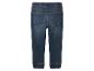 Dunkelblaue Kinder-Jogger-Jeans mit elastischem Bund und Bündchen an den Knöcheln.