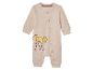 Beige Baby Strampler mit Tom und Jerry Motiv.