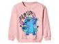 Rosa Kinder-Sweatshirt mit Stitch-Aufdruck und 'Aloha'-Schriftzug mit Pailletten.