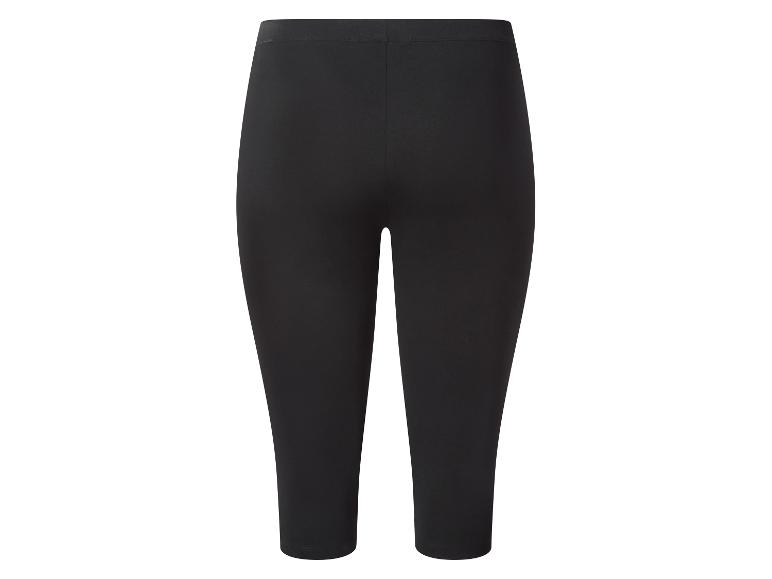 Schwarze Damen Capri-Leggings