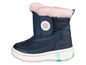 Dunkelblaue Winterstiefel mit rosa Futter