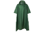Grüner Regenponcho mit Kapuze