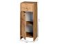 Holz-Badezimmerschrank mit Schublade und Regalen, Maße 80x32x29 cm.