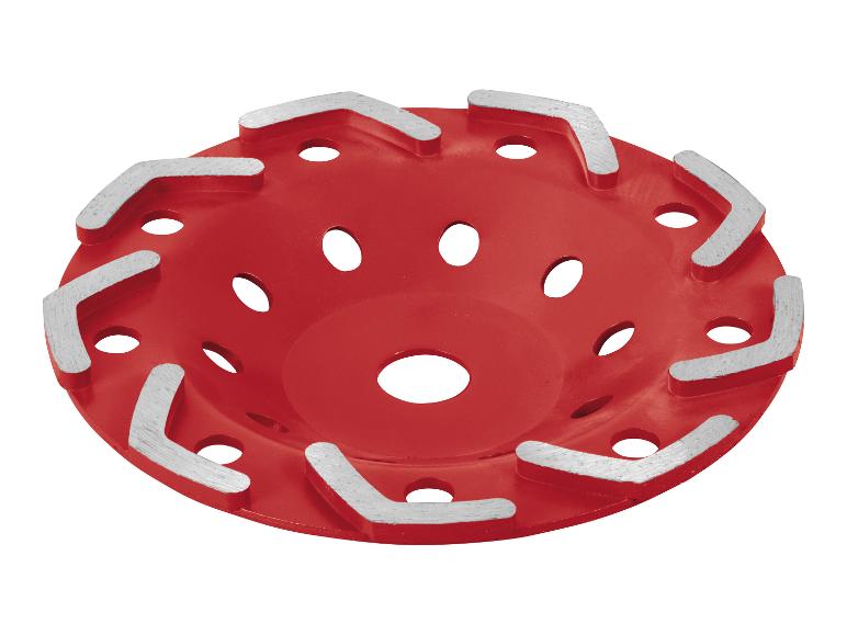 Roter Diamant-Schleiftopf mit segmentierten Schleifpads