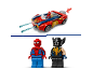 Spielzeugauto mit Abschussfunktion und zwei Superhelden-Minifiguren