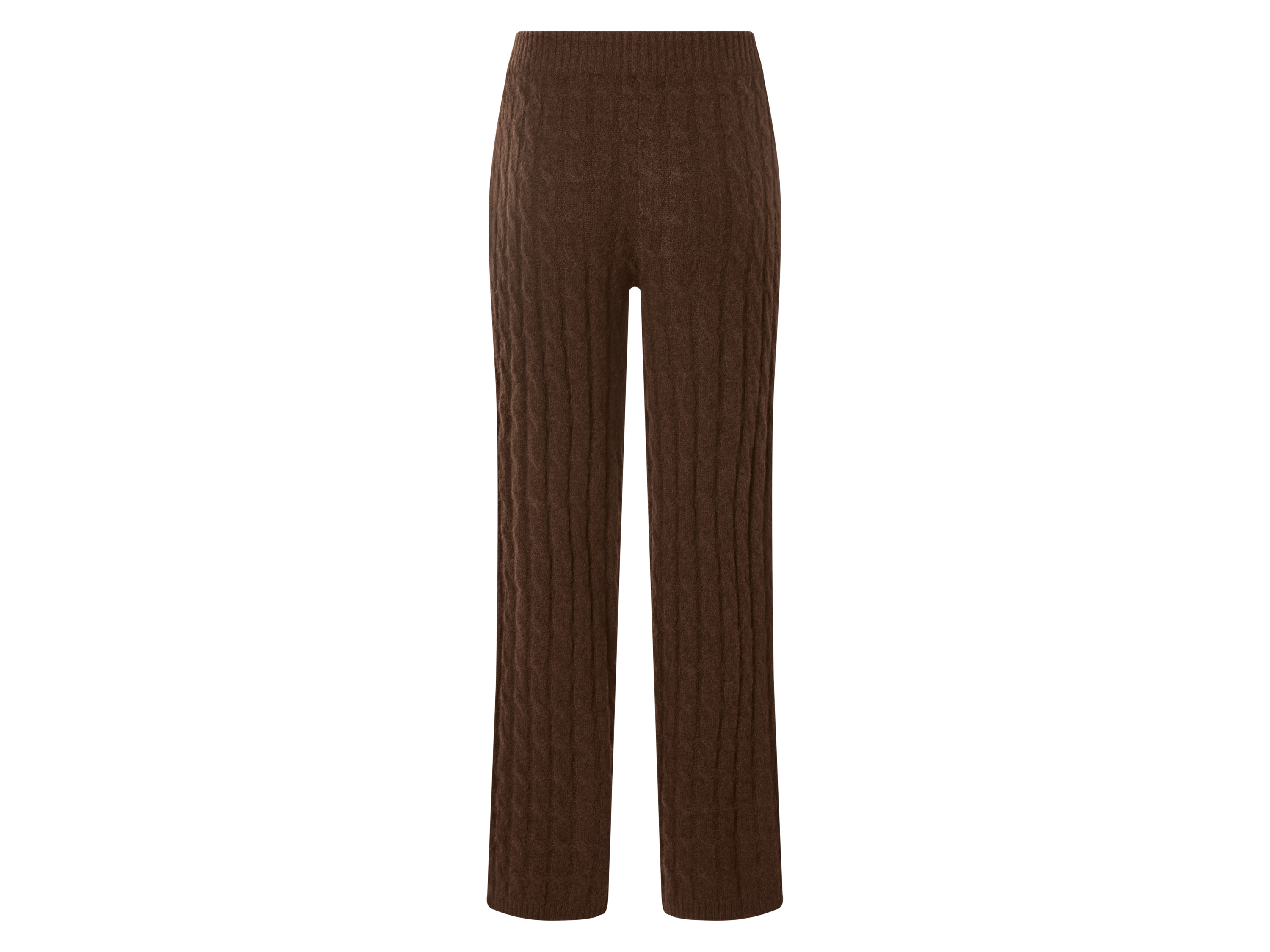 ESMARA® Damen Feinstrickhose mit Zopfmuster (Braun, M (40/42)) – Bild 3 von 3
