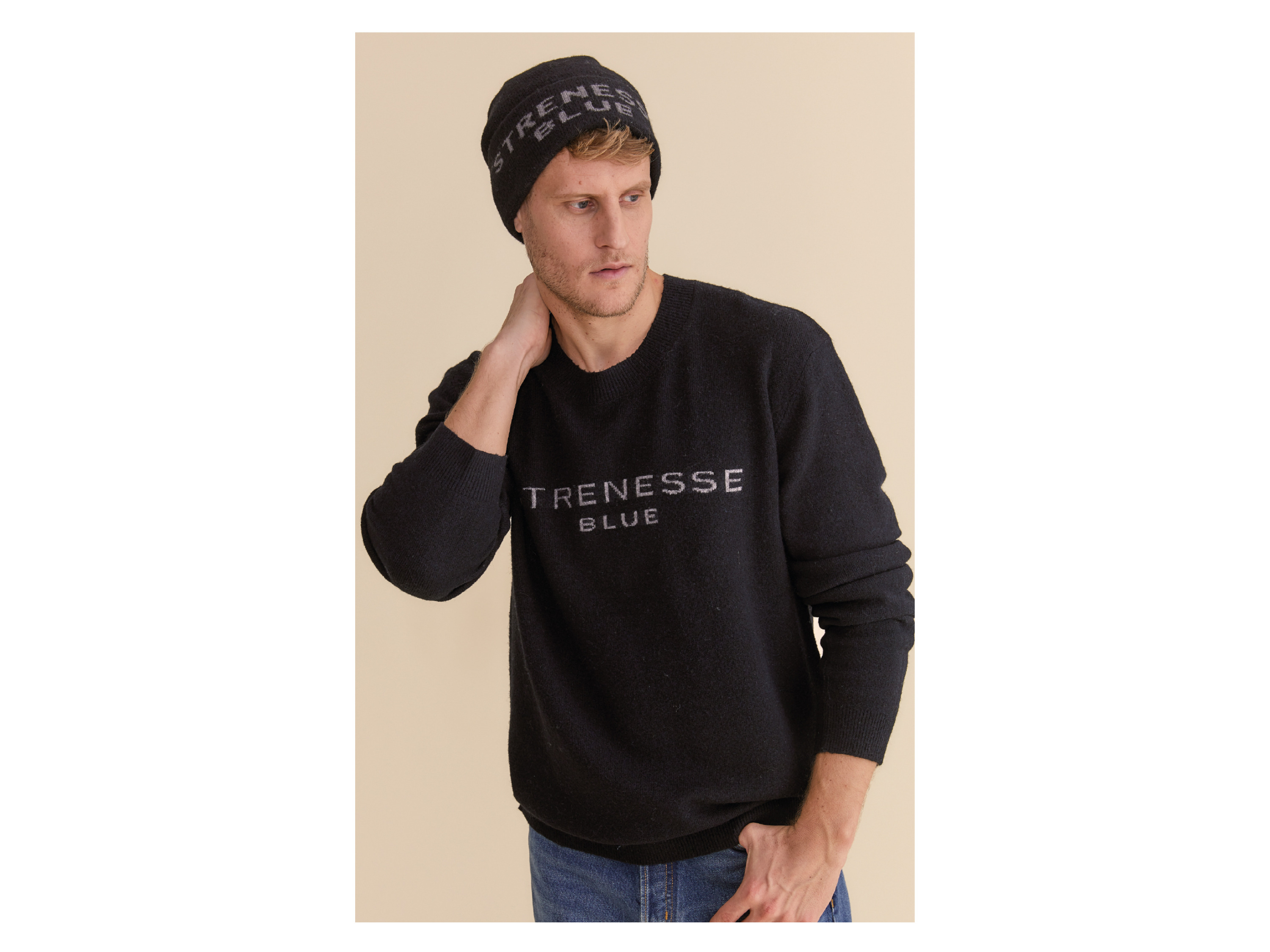 Thumbnail - Strenesse Blue Herren Strickpullover (Schwarz, M)