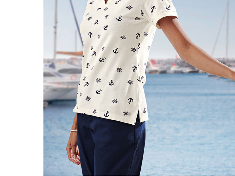 Gehe zu Vollbildansicht: esmara® Damen Poloshirt in hochwertiger Pikee-Qualität - Bild 12