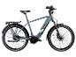 Graues E-Bike mit Gepäckträger und Kenda-Reifen.