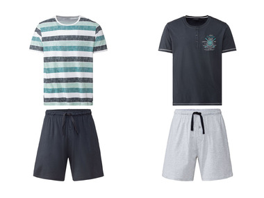 LIVERGY® Herren Pyjama mit Baumwolle