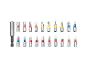PARKSIDE® Bit-Set 21-teilig, mit Bits für PZ, PH, T und H Schrauben, sowie einem Bithalter.
