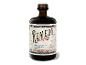 Dunkle Flasche gewürzter Rum mit Etikett im Vintage-Stil, 41.5% Vol.