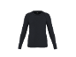 Schwarzes Langarmshirt mit Rundhalsausschnitt.