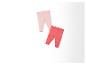 Zwei Baby-Leggings, rosa und koralle.