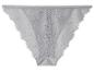 Hellgrauer Spitzen-Tanga mit gewelltem Rand