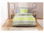 Bettwäsche in Grau- und Limettengrün-Karos.
