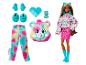 Barbie Care Bears Puppe mit Kleidung, Accessoires und einem Plüschbären.