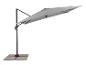 Grauer Ampelschirm mit Betonplattenfuß